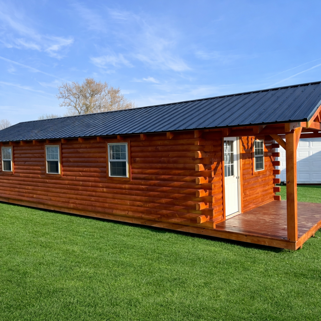14' x 42' Yellowstone Cabin w/ 6' Porch - Image 3