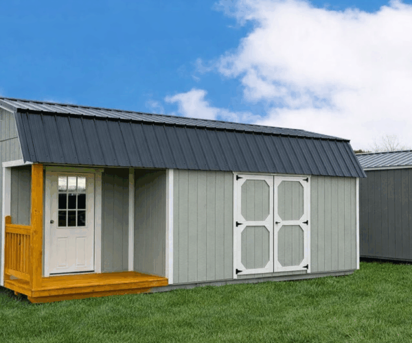 10' x 24' Lofted Barn with Corner Porch