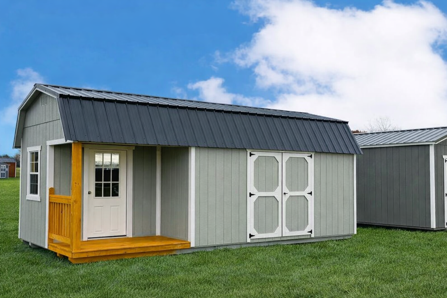 10' x 24' Lofted Barn with Corner Porch