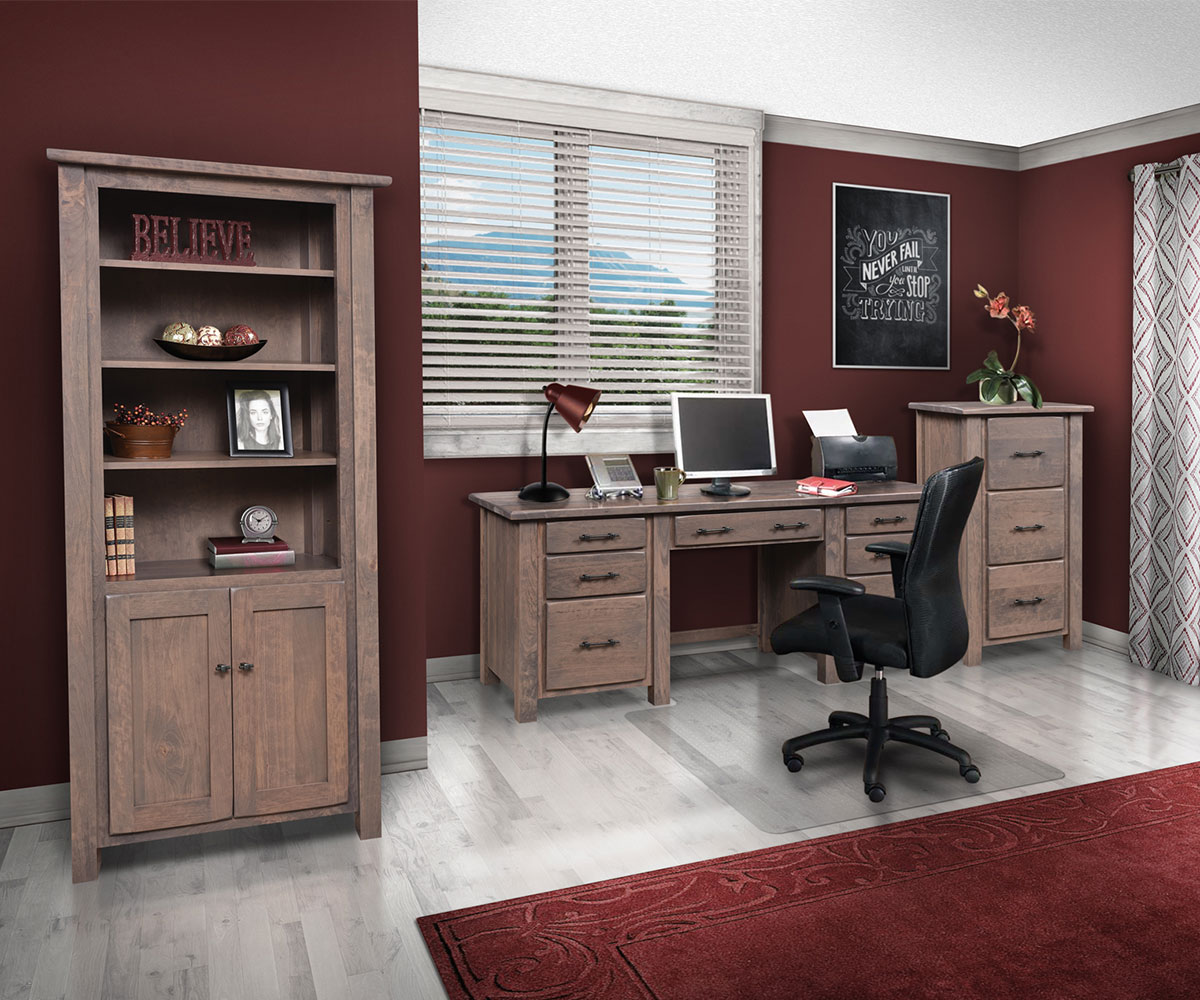 Barn Floor Single Pedestal Desk - Image 3