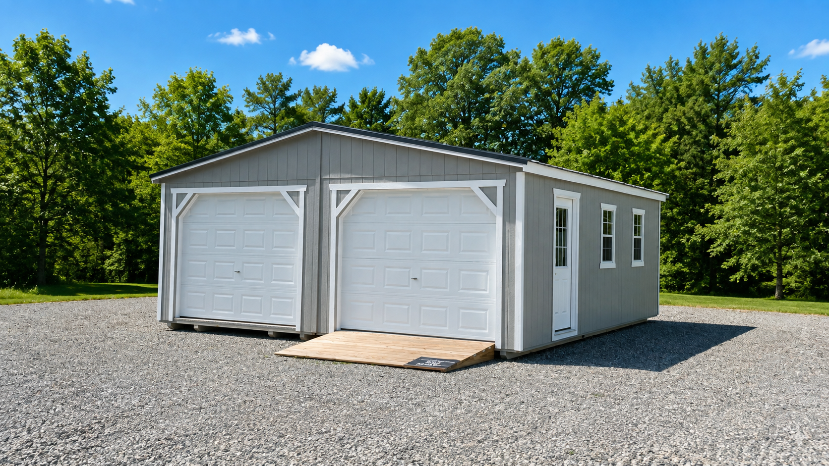 24' x 24' Double Utility Garage