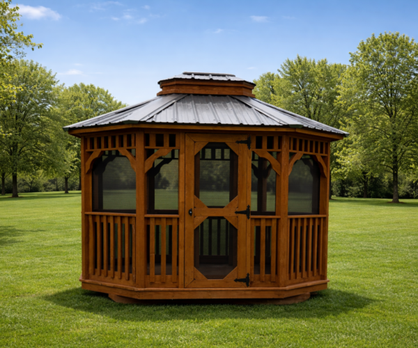 8' x 10' Octagon Gazebo with Screens