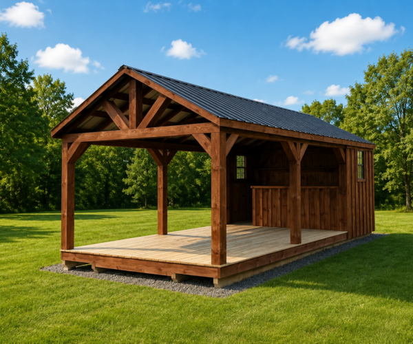 12' x 22' Rustic Bar Pavilion