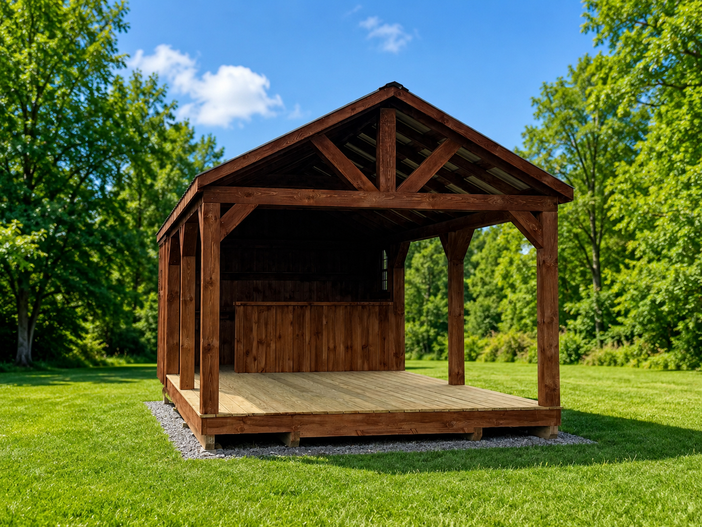 12' x 22' Rustic Bar Pavilion - Image 6