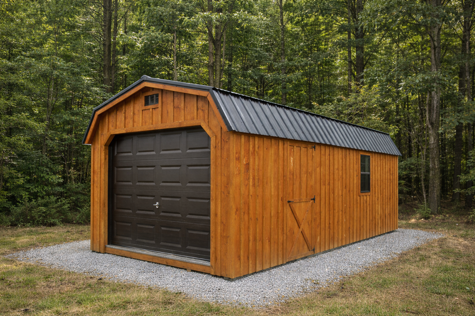 12' x 24' Deluxe Gambrel Lofted Barn Garage *PRE-OWNED*