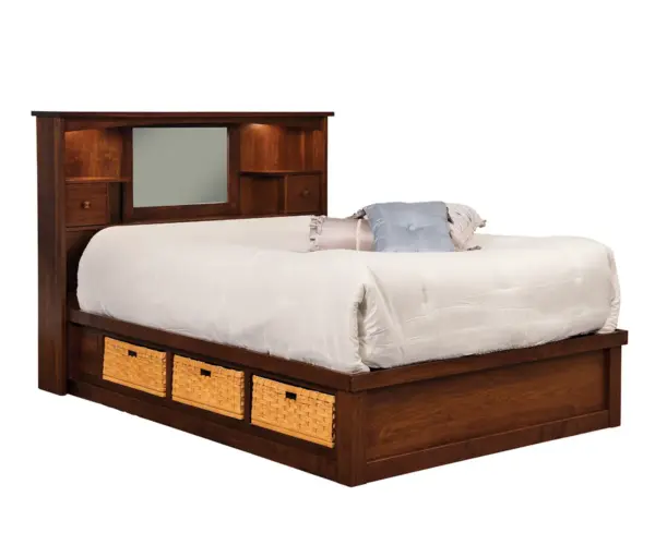 Mission Captains Bed with Baskets