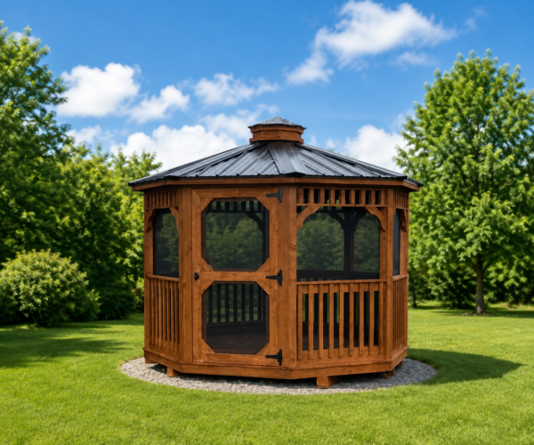 10' x 10' Octagon Gazebo w/Screens