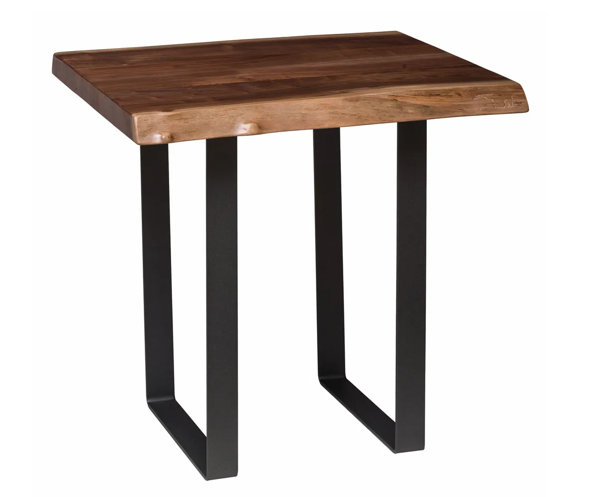 Live Edge End Table with U Base