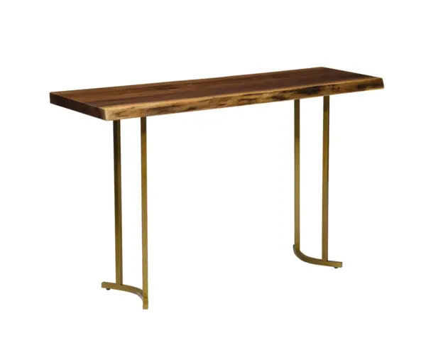 Live Edge Sofa Table with Orbit Base