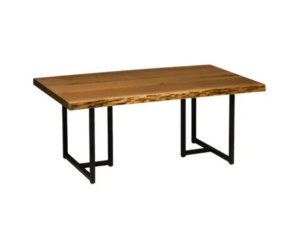 Live Edge Coffee Table with T Base